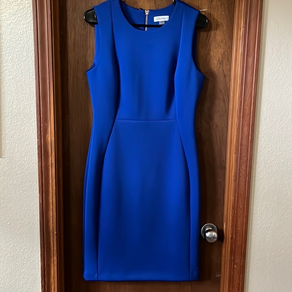 Calvin Klein Dresses Calvin Klein Royal Blue Body Con Dress Poshmark